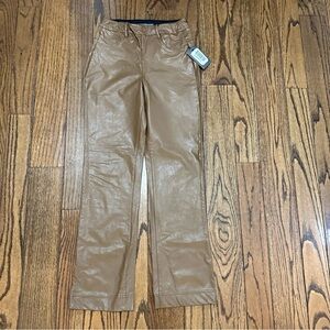 NWT $128 Lysse vegan leather pull on leggings in brown- Size XS